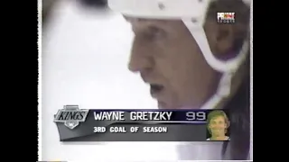 Wayne Gretzky scores against Rangers off the faceoff, november 1995