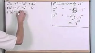 Higher Order Derivatives in Calculus