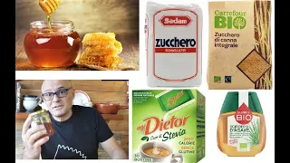 BUTTA VIA SUBITO LO ZUCCHERO...STEVIA EDULCORANTI CANNA MALTO  FRUTTOSIO ACERO MIELE AGAVE SCIROPPO