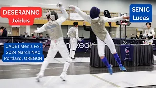 DESERANNO Jeidus VS SENIC Lucas - Cadet Men's Foil Table of 32