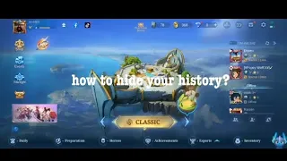 how to hide your mobile legends history 2023?