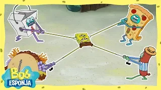 Pelea de comida rápida | Bob Esponja en Español