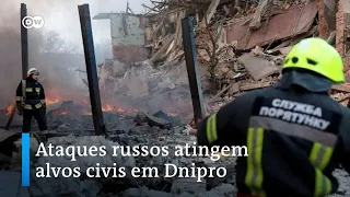 [Notícias em áudio] Ataques aéreos atingem alvos civis em Dnipro