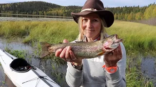 Oru kayak fishing- catch & cook TROUT!