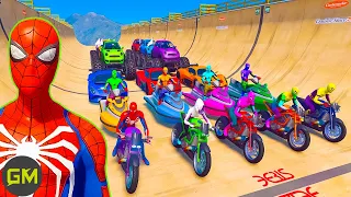 GTA V Epic New Stunt Race For Car Racing Challenge by Trevor and Shark #791