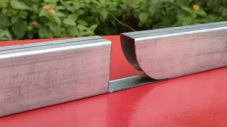 the secret of the welder removes sharp corners on a 90° square tube