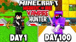 I Survived 100 Days as a Vampire Hunter in Hardcore Minecraft...