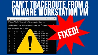 How to Use the Trace Route (tracert) Command in a VMware Workstation Virtual Machine