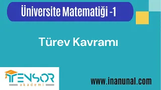 8. TÜREV NEDİR? TÜREV TANIMI İLE HESAP YAPMA |ÜNİVERSİTE MATEMATİĞİ-1 #türev #limit #kalkulus