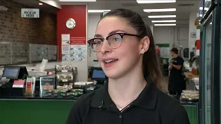 VIDEO: Sandwich shop employee saves choking customer