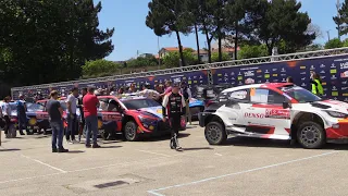 WRC Vodafone Rally de Portugal 2023 | Cars Arriving Service Park after Power Stage
