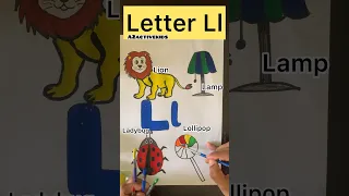 Drawing L for Lion, Ladybug, lamp & lollipop | Alphabet L Drawing & Coloring For Kids | ABCD Drawing