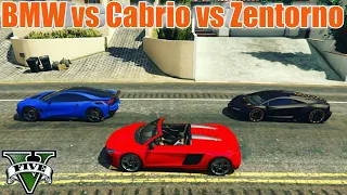 BMW i8 vs Zentorno vs 9F Cabrio | Drag Race | Which is Fastest | Grand Theft Auto 5