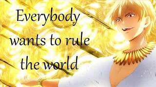 Anime mix amv -everybody wants to rule the world-