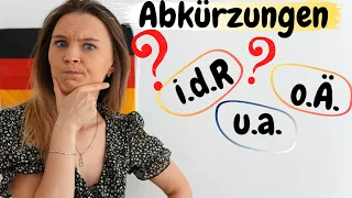 Endlich deutsche Abkürzungen verstehen! Deutsch lernen b1, b2, c1