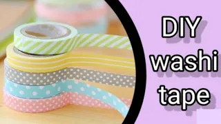 How to make paper washi tape / Diy washi tape / Masking washi tape / paper craft / Diy School supply