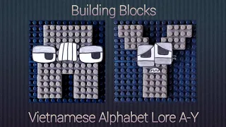 Vietnamese Alphabet Lore A-Y from Building Blocks but all the letters are Grey