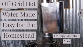 Shed to House-Off Grid Water Heater - Hot Water for your Off Grid Cabin Homestead  Off-The-Grid