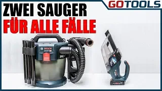 Bosch 18 Volt Akku - Staubsauger GAS 18V-10L und GAS 18V-1 vorgestellt und in Aktion!