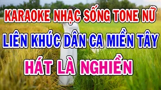 Karaoke Liên Khúc Dân Ca Miền Tây Tone Nữ Nhạc Sống Dễ Hát Thành Lý