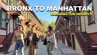 New York City 4K Walking Tour - The BRONX to Manhattan Walking Tour - WASHINGTON HEIGHTS, HIGHBRIDGE