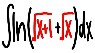 integral of ln(sqrt(x+1)+sqrt(x)) by trig sub