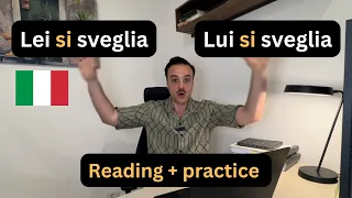 REFLEXIVE FORM IN ITALIAN - Slow Reading + Practice for Beginners