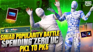 Squad Popularity Battle Journey Pk1 to Pk5 |🤯"ZERO" Uc Spended on Pop Battle I How to Win Pop Battle