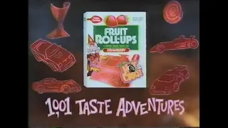 Fruit Roll-Ups by Betty Crocker, two ads from 1990