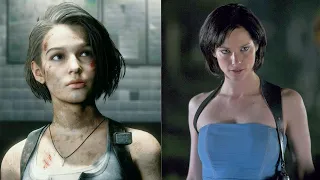 Resident evil Game vs Movie character comparison