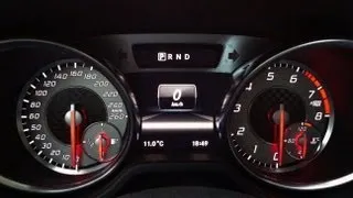 Mercedes Benz SL 500 4.6l V8 Biturbo 435HP 0-250 km/h VMAX Acceleration Speedometer German Autobahn