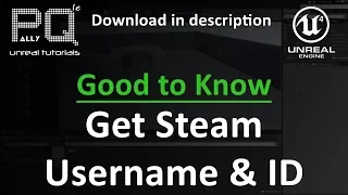 Unreal Engine 4 Good to Know -  Steam Name & ID