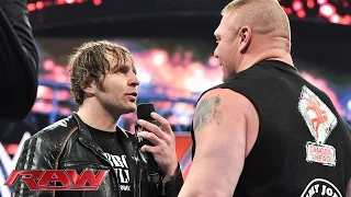 Dean Ambrose möchte von Brock Lesnar in Suplex City begrüßt werden: Raw, 1. Februar 2016