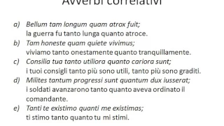 Pronomi, aggettivi e pronomi correlativi in latino