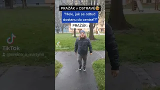 PRAŽÁK se ptá v OSTRAVĚ na cestu OSTRAVAKA! #funny #shorts #cz