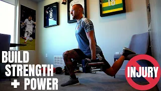 The 5 Best LEG EXERCISES For FOOTBALLERS | Improve LEG STRENGTH, SHOOTING POWER + PREVENT INJURY!!!