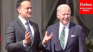 President Biden Meets With Ireland's Taoiseach Leo Varadkar At Farmleigh House In Dublin