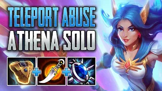 INSANELY OP TELEPORT CHEESE! Athena Solo Gameplay (SMITE Ranked Conquest)