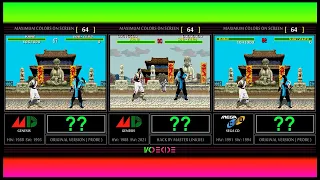 [Hack] Simultaneous Colors of Mortal Kombat (Sega Genesis vs Sega CD) Color Comparison | VCDECIDE