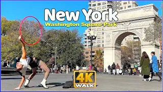 【4K】𝐖𝐀𝐋𝐊 ➜ NEW YORK City 🇺🇸 Manhattan 🔆 W𝒂𝒔𝒉𝒊𝒏𝒈𝒕𝒐𝒏 S𝒒𝒖𝒂𝒓𝒆 P𝒂𝒓𝒌 - walking tour 2023 NYC - USA