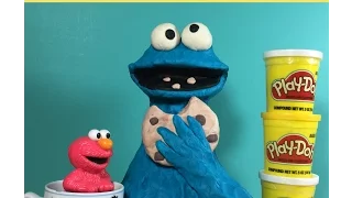 COOKIE MONSTER ( Sesame Street) made with Play-Doh..