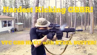 HARDEST Kicking GBBR Ever! VFC Hk417! Steel Buffer! Airsoft GBB