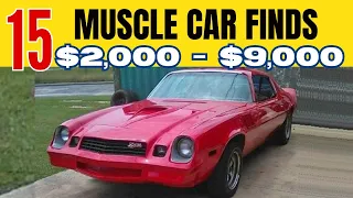 15 Best Muscle Cars for $2,000 to $9,000 - Clasic Cars For Sale by Owner !