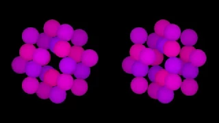 24-balls-3d. Rotation in four-dimensional space. 4D. Fourth dimension. Hyperspace.