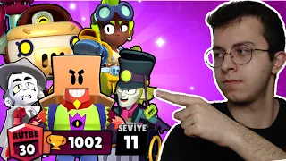 5 FARKLI TAKTİKLE 30 RÜTBE 1000 KUPA KARAKTER YAPTIM !! BRAWL STARS