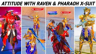 Attitude With Blood Raven 😈 & MAX PHARAOH X-SUIT  ( Part 97 ) | Hey Noob Gaming