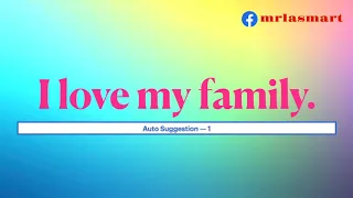 MT Std I | Our Family is Special |Value Gems |Auto Suggestions| Merryland Academy Digital Classroom