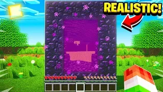TRAVELING TO A REALISTIC PORTAL.. (ULTRA REALISTIC MINECRAFT 3)