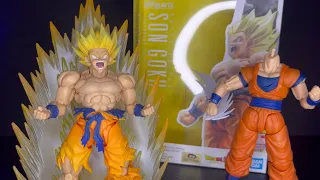 SH figuarts ssj son goku legendary ssj review | size comparison | Chest showcase? | body & head swap