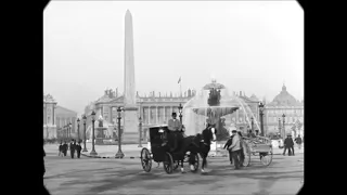 Late 1890s - A Trip Through Paris, France (speed corrected w/ added sound)